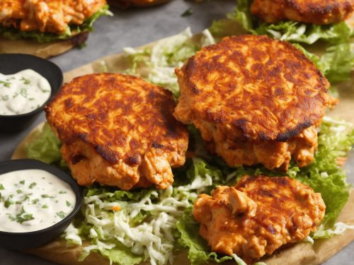 Buffalo Chicken Burgers & Ranch Slaw