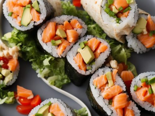 Build-your-own Salmon Sushi Burrito