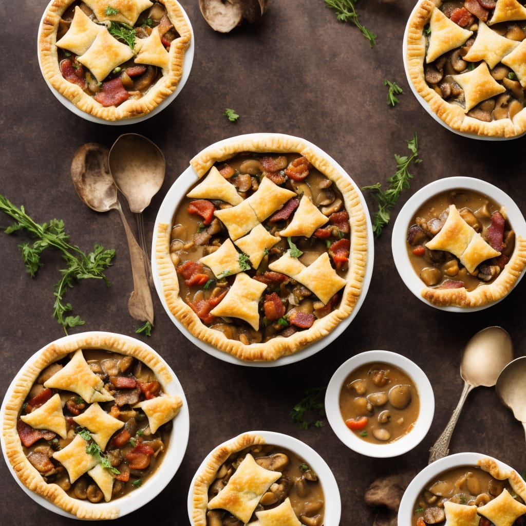 Butter Bean, Mushroom & Bacon Pot Pies