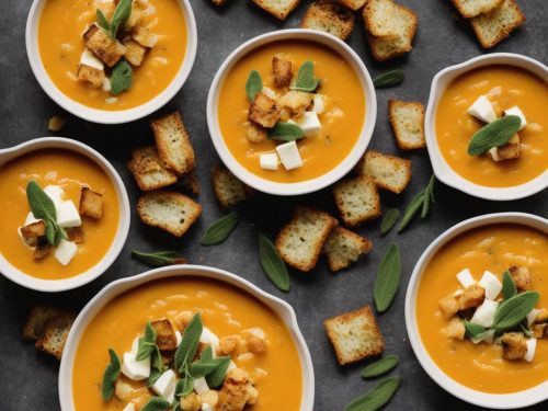 Butternut Soup with Crispy Sage & Apple Croutons