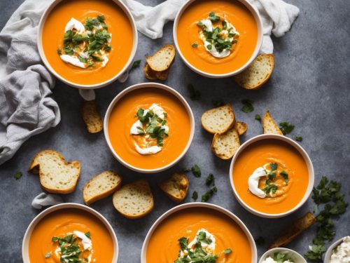 Butternut Squash Soup with Chilli & Crème Fraîche