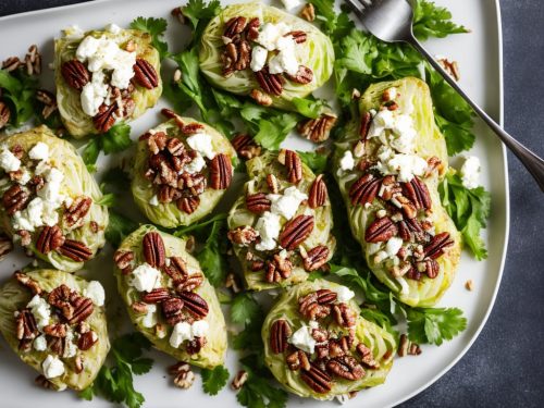 Cabbage Steaks with Apple, Goat's Cheese & Pecans