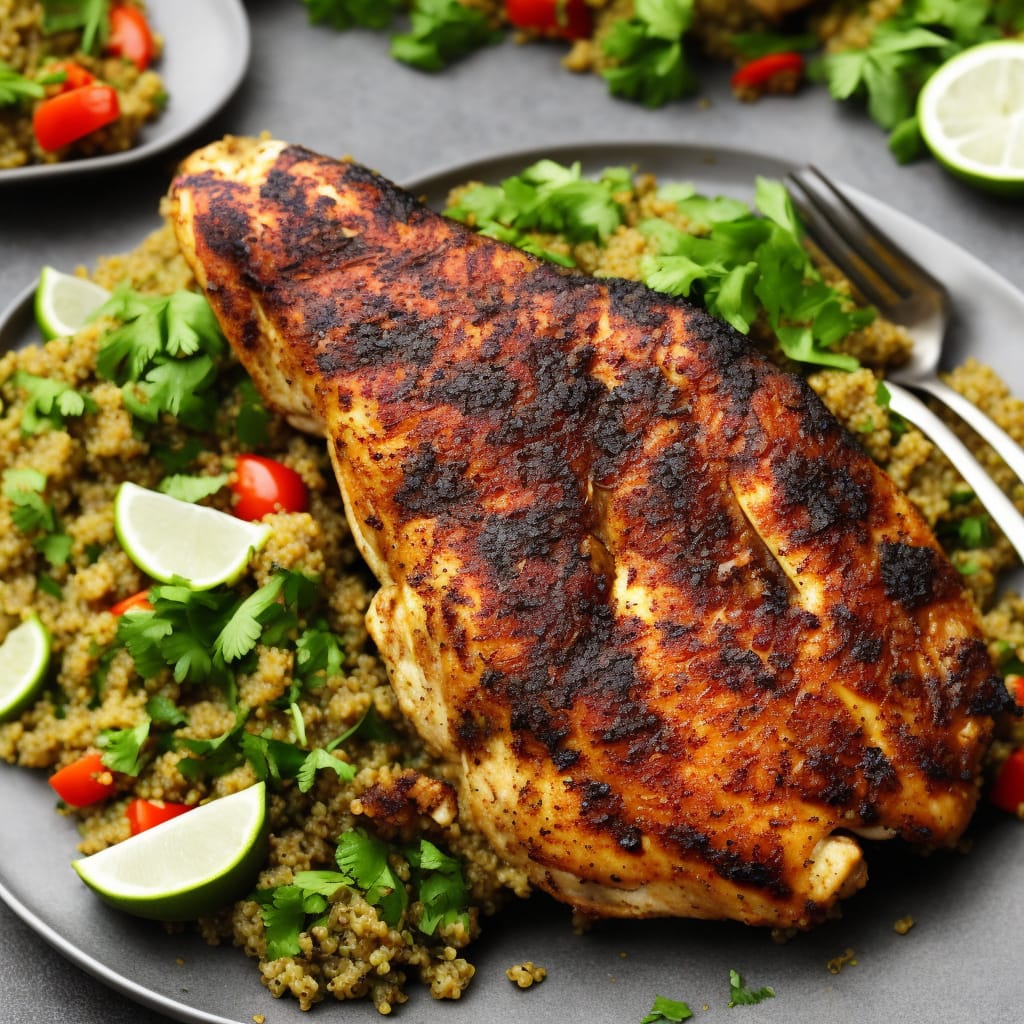 Cajun Blackened Chicken with Supergreen Quinoa