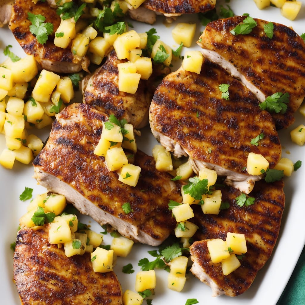 Cajun Turkey Steaks with Pineapple Salsa