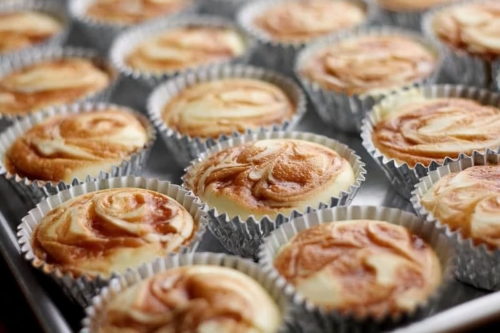 Caramel Ripple Cheesecake Cups