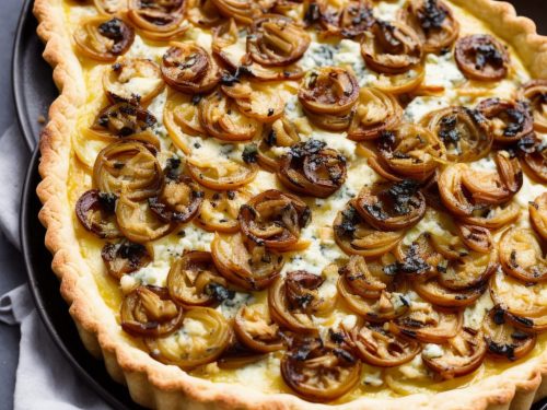 Caramelised Onion & Chicory Tart with Gorgonzola