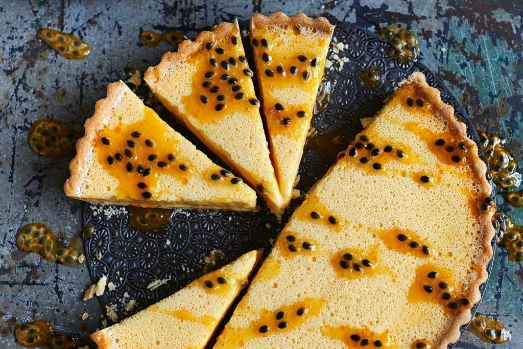 Caramelised Passion Fruit & Lime Tart