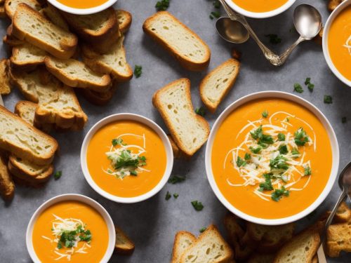 Carrot & Cheddar Soup with Toast Soldiers