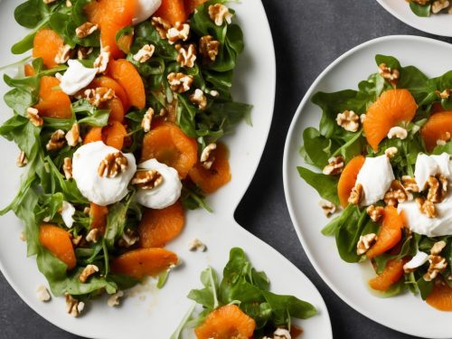 Carrot, Chicory & Mandarin Salad with Burrata & Walnuts