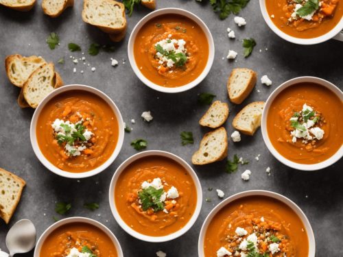 Carrot & Lentil Soup with Feta