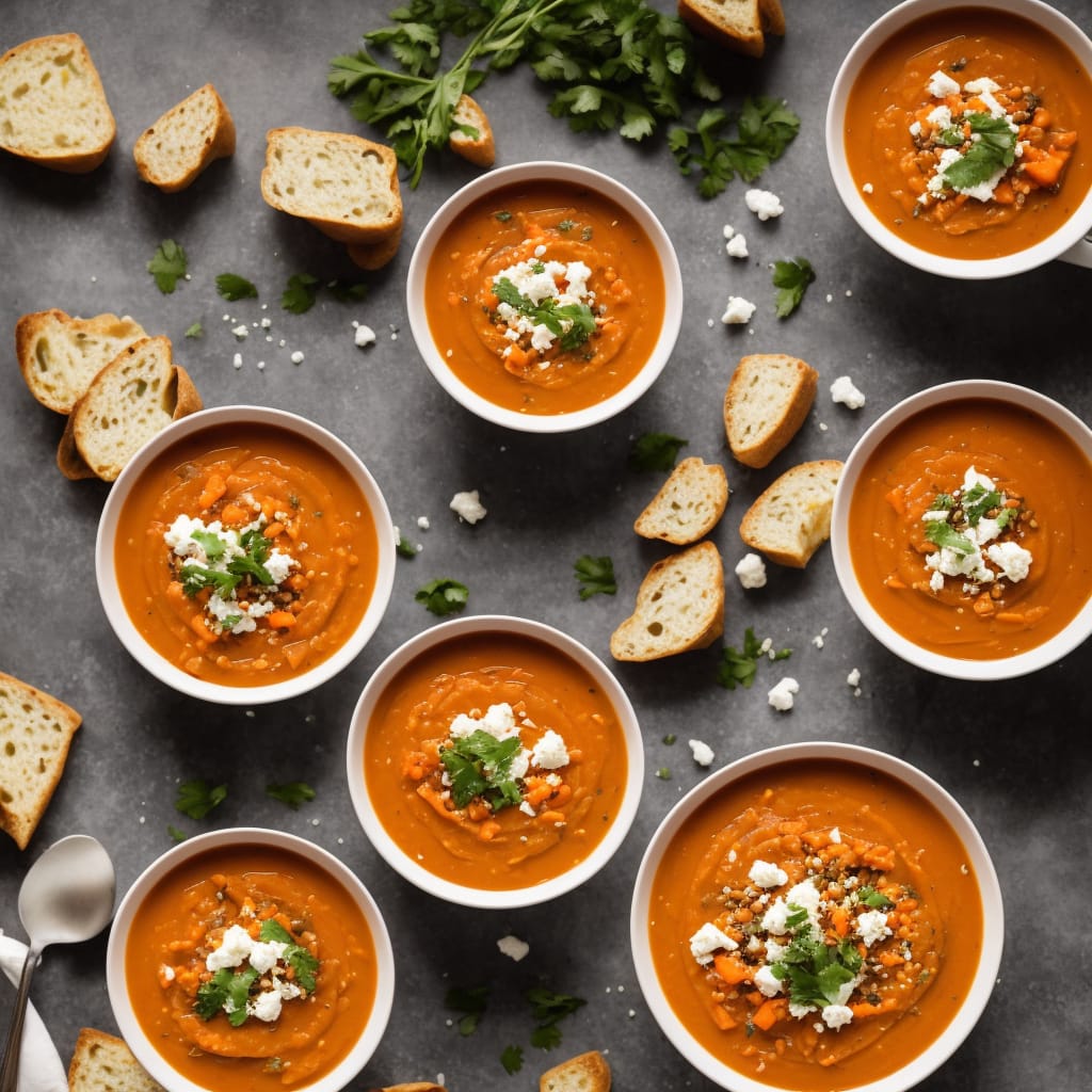 Carrot & Lentil Soup with Feta