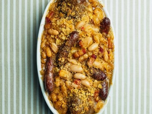 Cassoulet of Bacon & Toulouse Sausage with Confit Pheasant