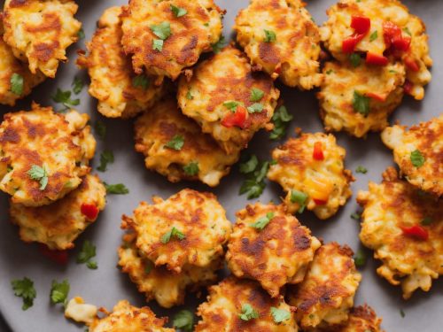 Cauliflower & Cheese Fritters with Warm Pepper Relish Recipe