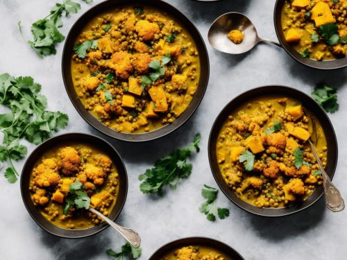 Cauliflower, Squash, Coconut & Lentil Curry