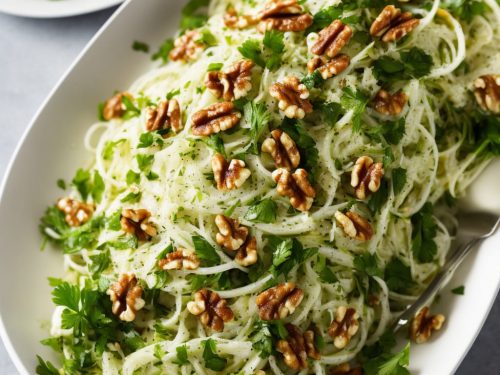 Celeriac Salad with Parmesan, Walnuts & Parsley