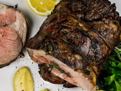 Chard-stuffed Roast Lamb