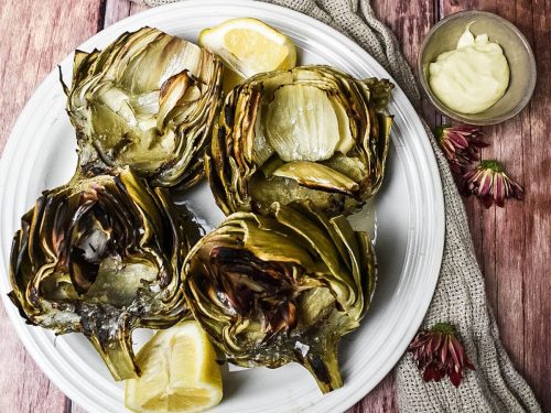 Chargrilled Artichokes with Lemon