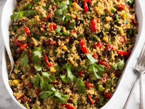 Charred Aubergine, Pepper & Bulgur Salad