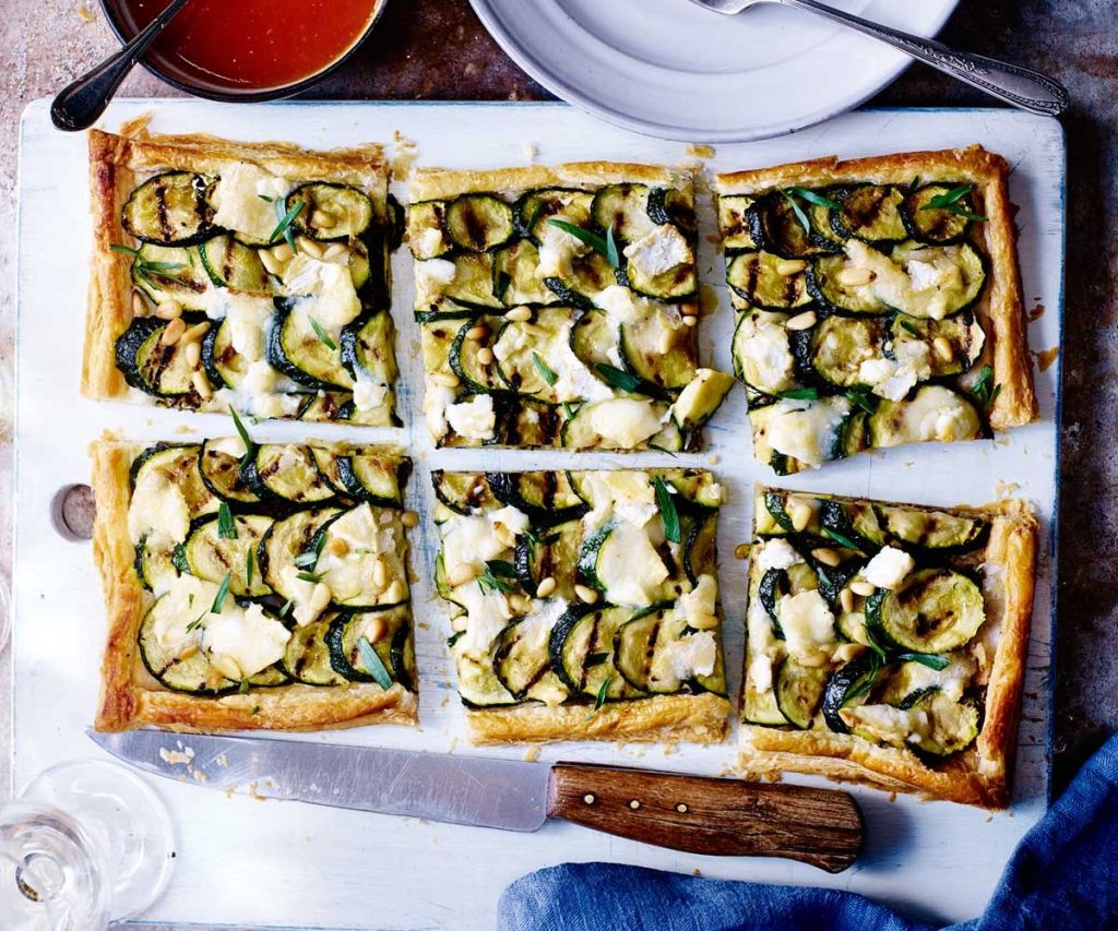 Charred Courgette, Lemon & Goat's Cheese Galette