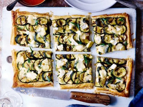 Charred Courgette, Lemon & Goat's Cheese Galette