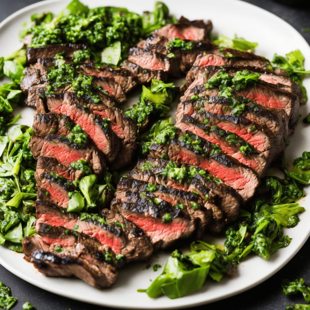 Charred Steak with Chimichurri Sauce