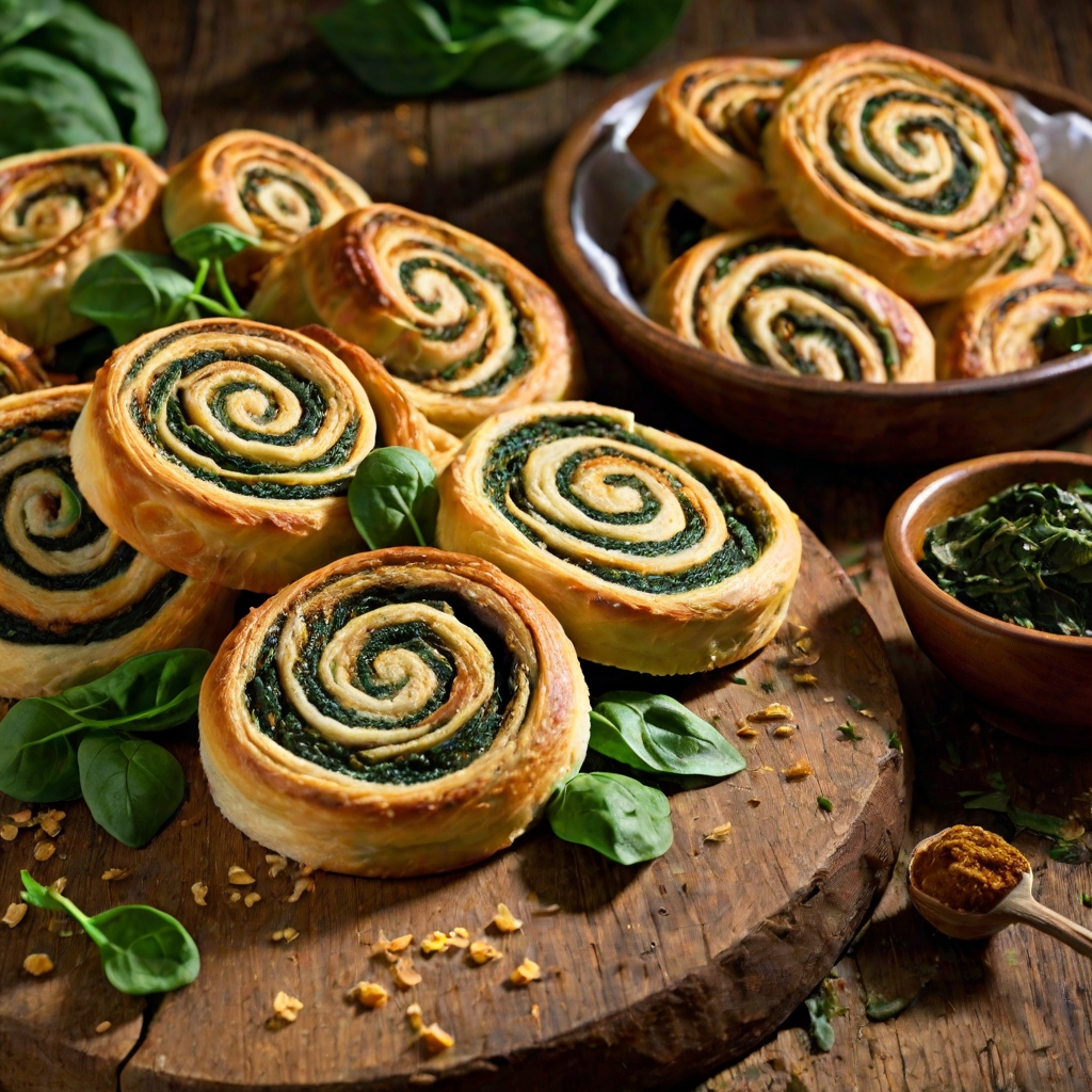 Cheese, Marmite & Spinach Pinwheels