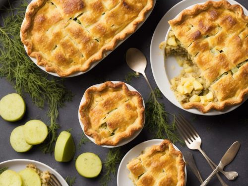 Cheese, Swede & Leek Pie