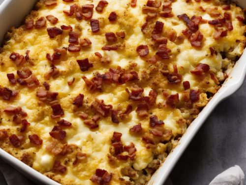 Cheesy Cauliflower & Bacon Gratin