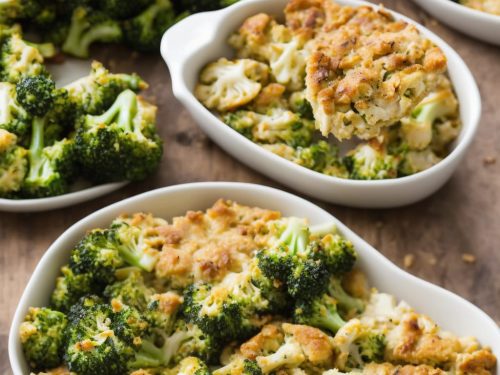 Cheesy Chicken-Broccoli-Cauliflower Casserole