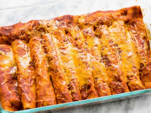 Cheesy Chili Enchiladas