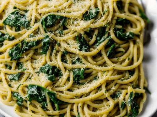 Cheesy Leek & Spinach Pasta