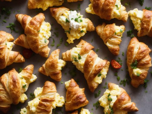 Cheesy Scrambled Egg Croissants