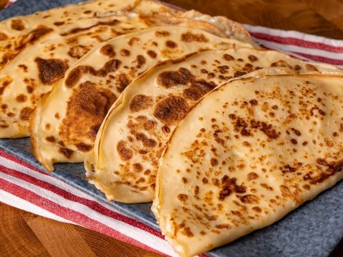 Cheesy Stuffed Pancakes