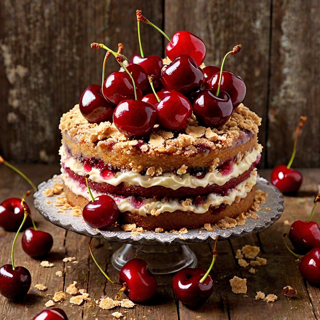 Cherry Crumble Cake