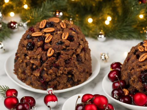 Cherry Pecan Christmas Pudding