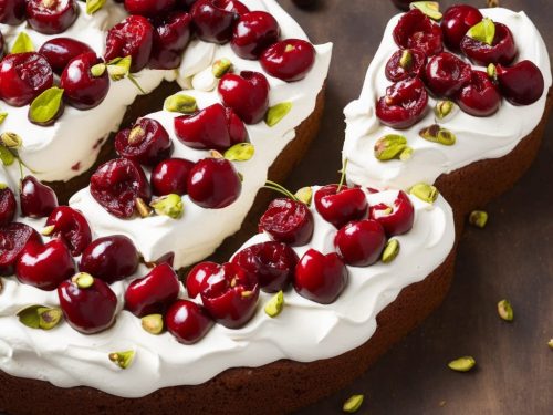 Cherry, Rose & Pistachio Pavlova Traybake