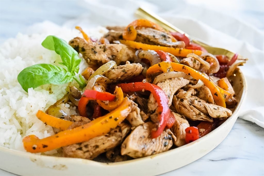 Chicken and Peppers with Balsamic Vinegar Recipe