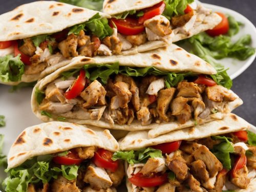 Chicken & Aubergine Shawarma Pittas