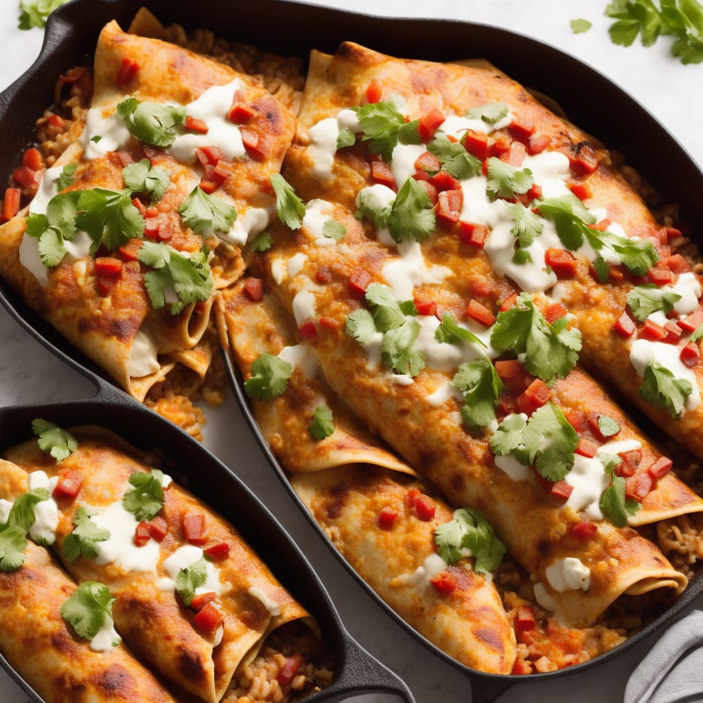 Chicken & Bean Enchiladas