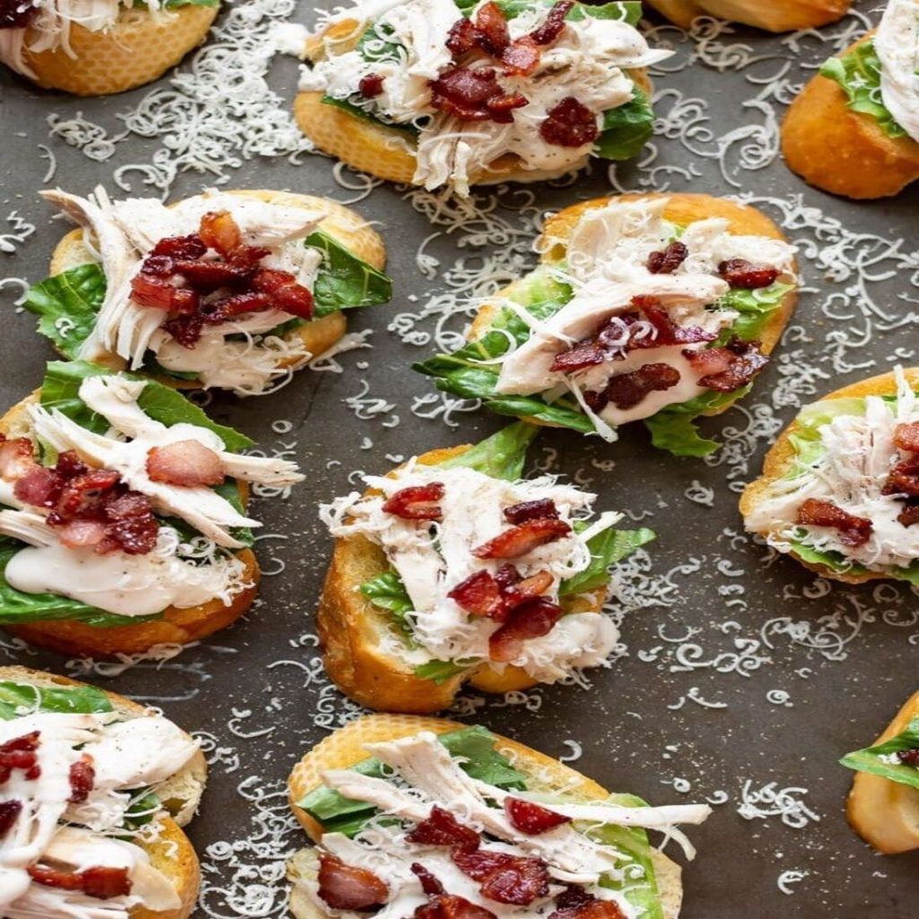 Chicken Caesar & Crispy Prosciutto Bites