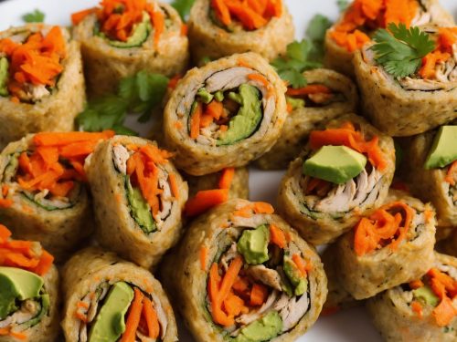 Chicken, Carrot & Avocado Rolls