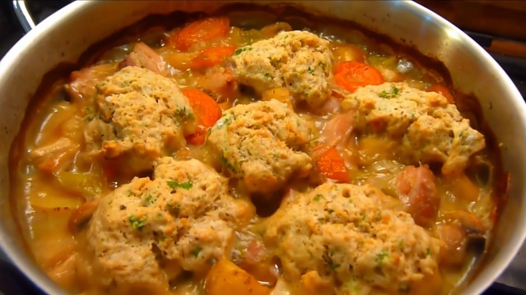 Chicken Casserole with Herby Dumplings