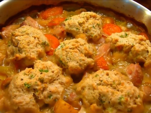 Chicken Casserole with Herby Dumplings