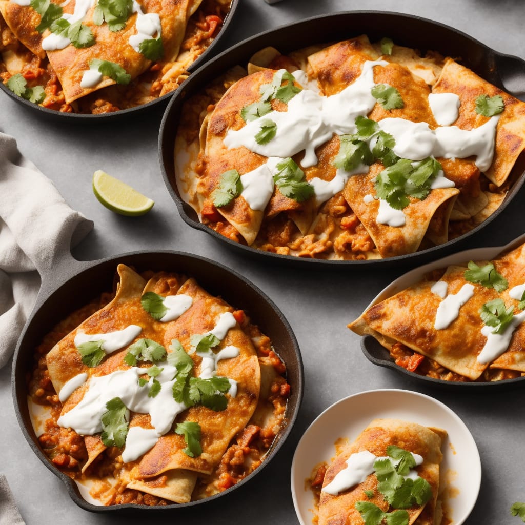 Chicken Enchiladas with Flour Tortillas