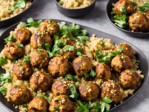 Chicken Meatballs with Quinoa & Curried Cauliflower