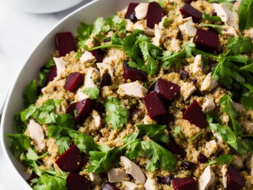 Chicken & Quinoa Salad with Beetroot Yogurt