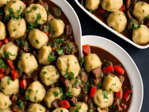 Chicken & Red Wine Casserole with Herby Dumplings