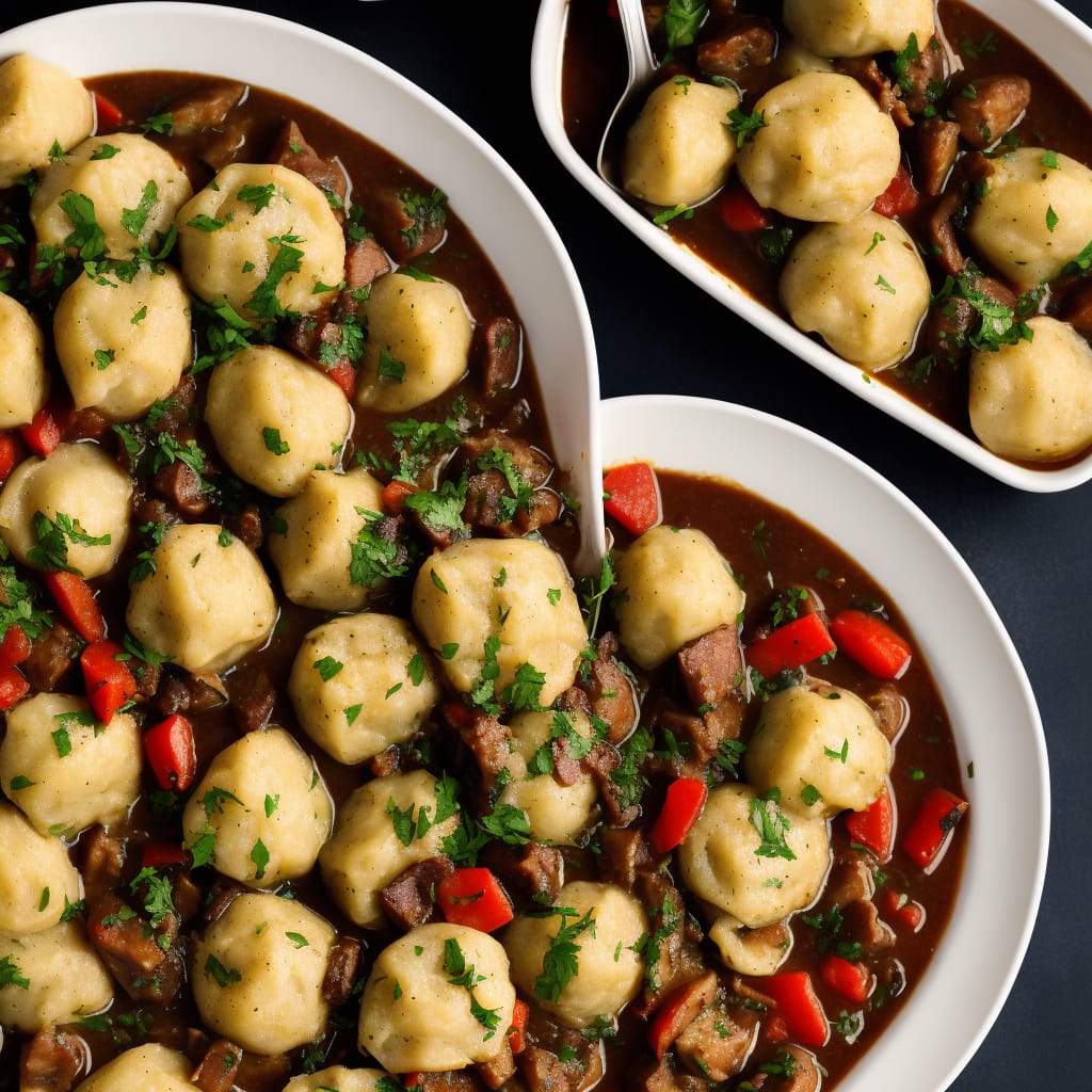 Chicken & Red Wine Casserole with Herby Dumplings