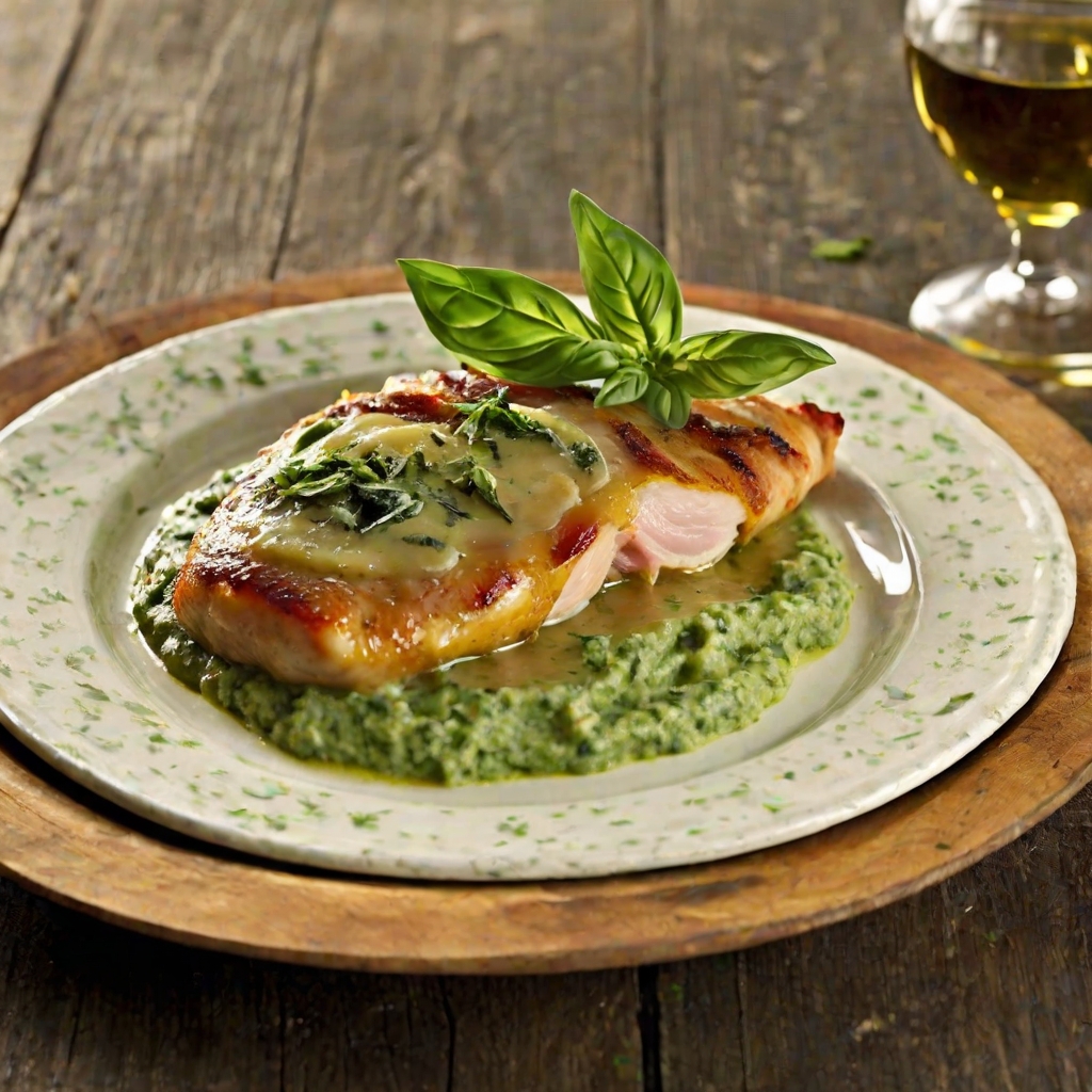 Chicken Saltimbocca with Basil Mash