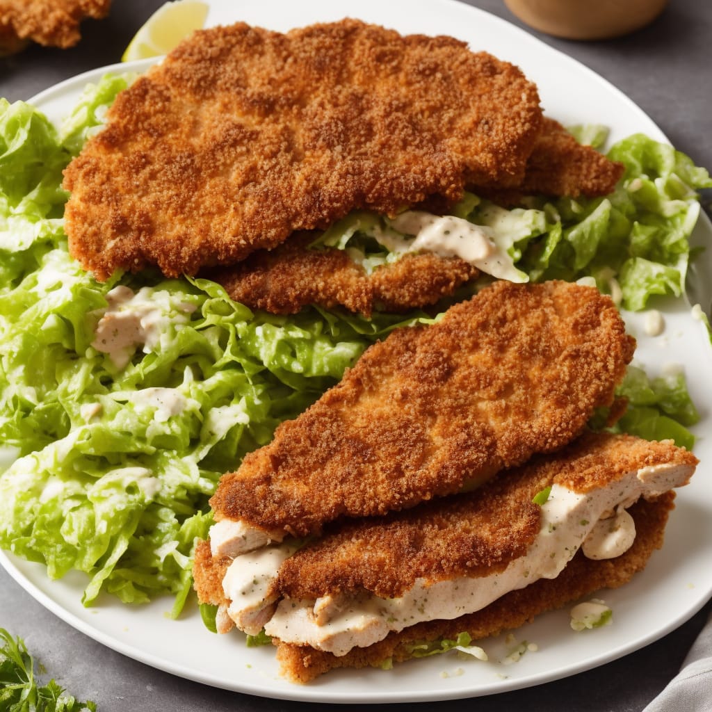 Chicken Schnitzel Caesar